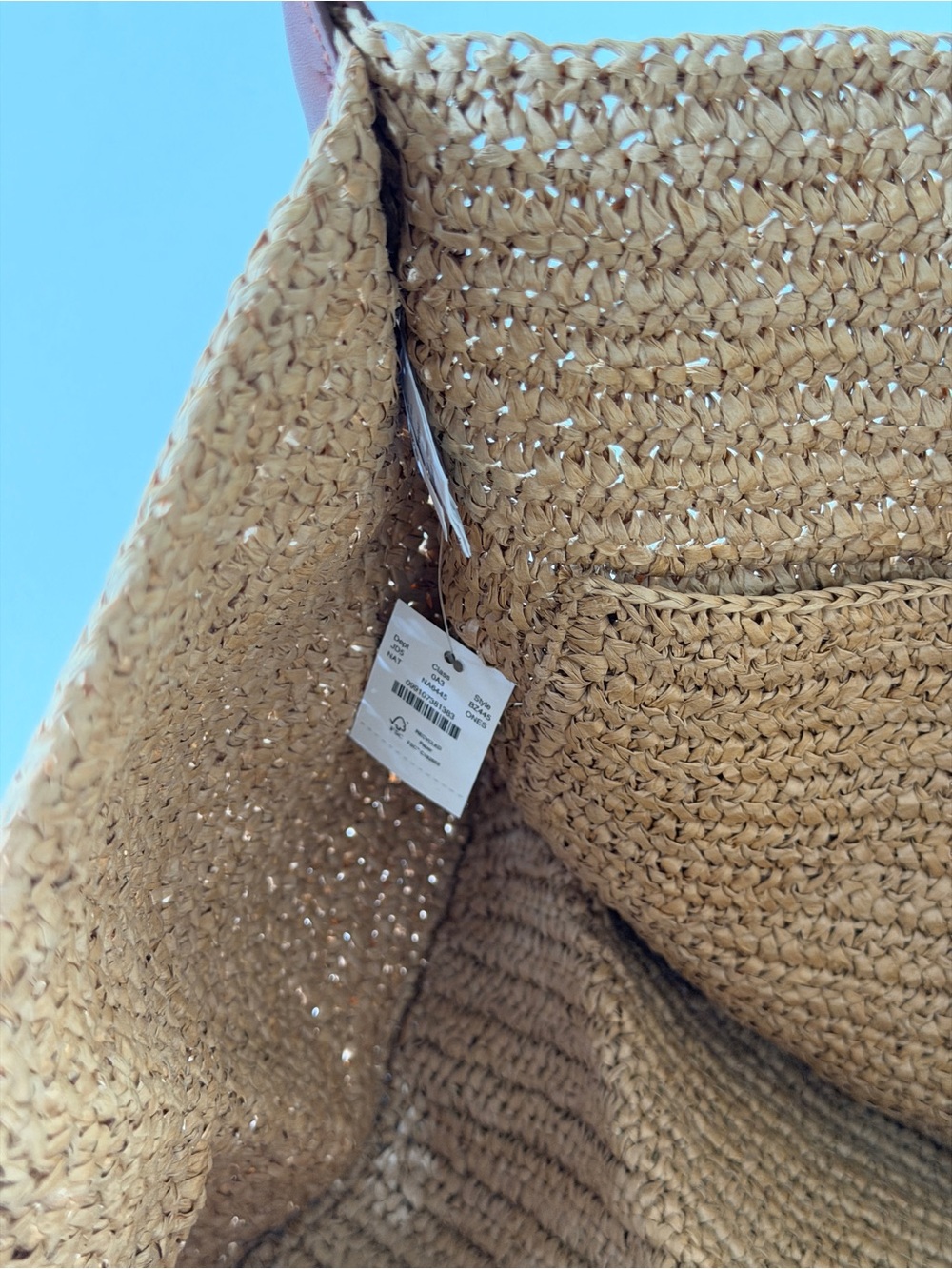 NWT J.Crew Large handknotted packable tote bag - Picture 4 of 11